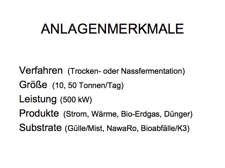 Anlagenmerkmale