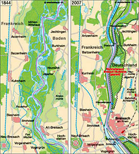 Rheinbegradigung 1844 2007
